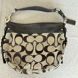 Black and white coach bag